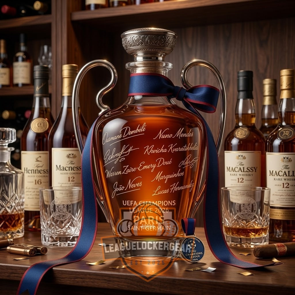 Paris Saint-Germain UEFA Champions League 2026 Whiskey Decanter