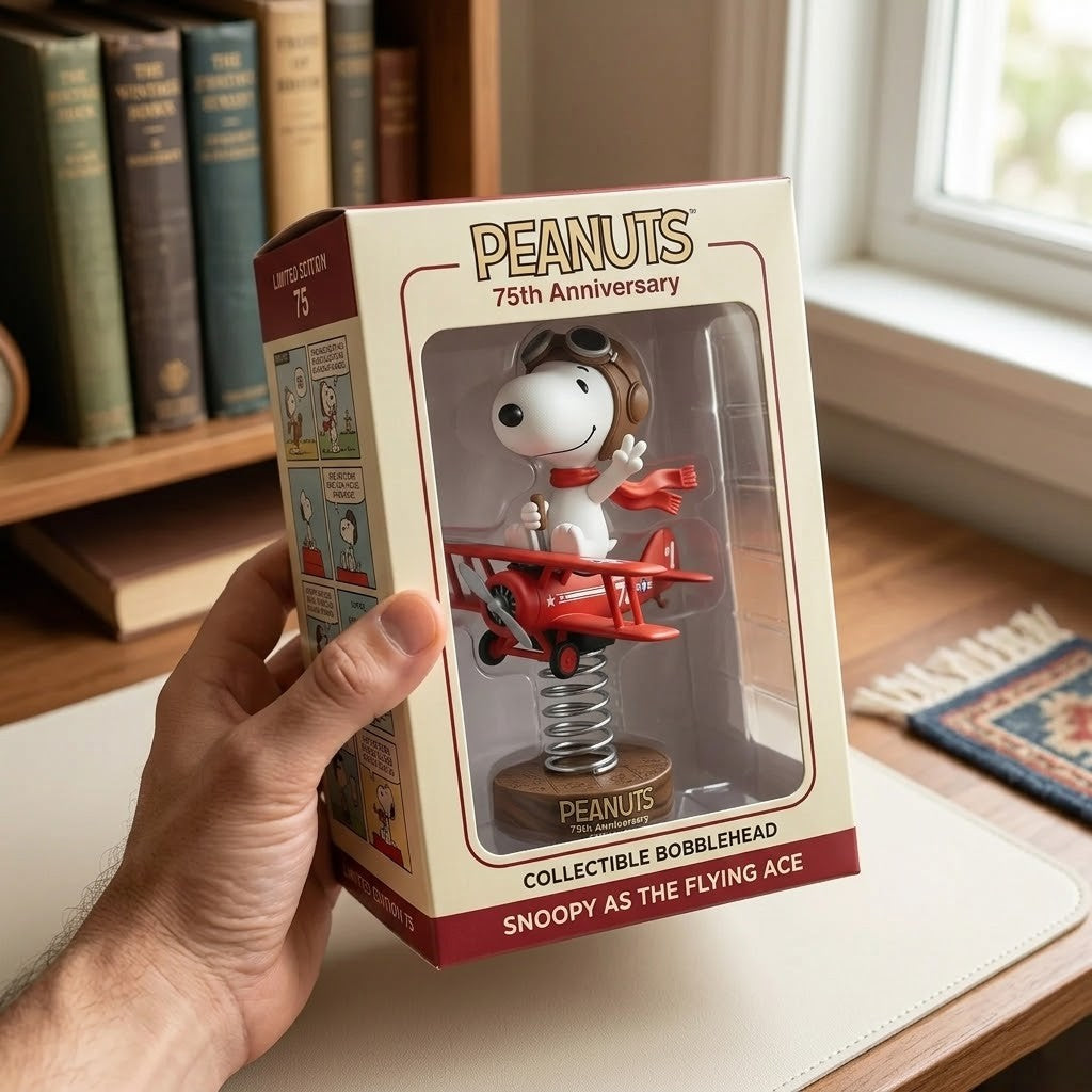 Peanuts 75th Anniversary Red Baron Pilot Bobblehead