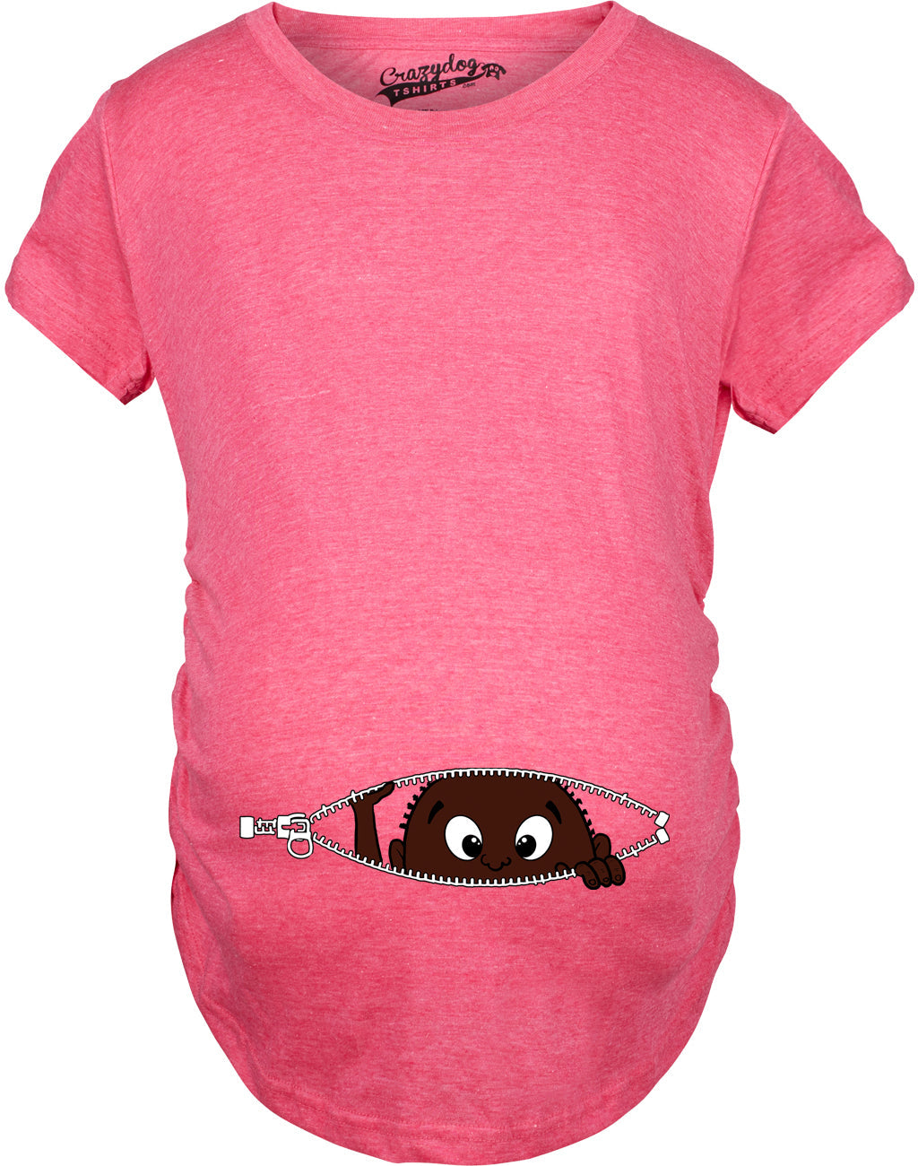 African American Peeking Baby Maternity T Shirt