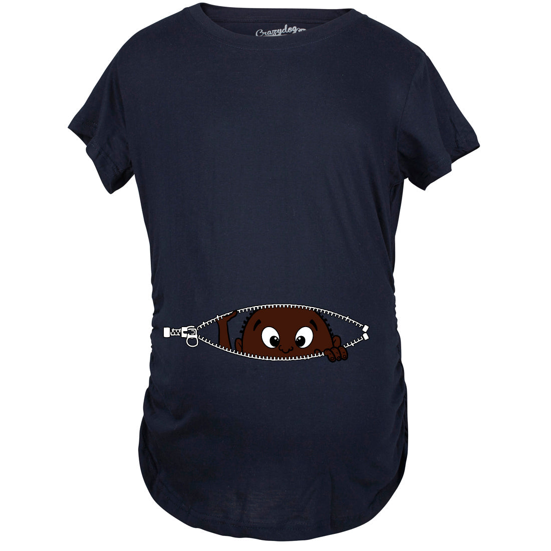 African American Peeking Baby Maternity T Shirt