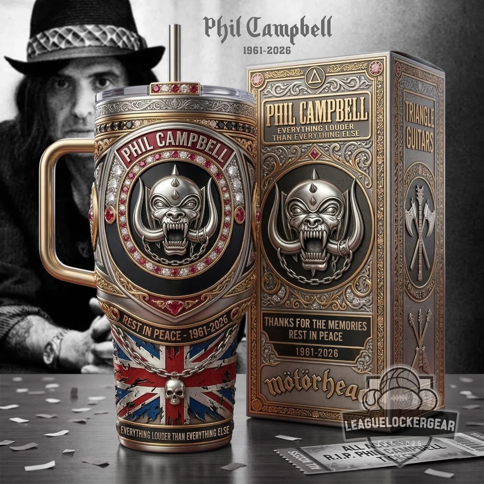Phil Campbell Rest In Peace Tumbler Cup