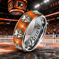 Philadelphia Flyers NHL Believe Silver Tungsten Ring