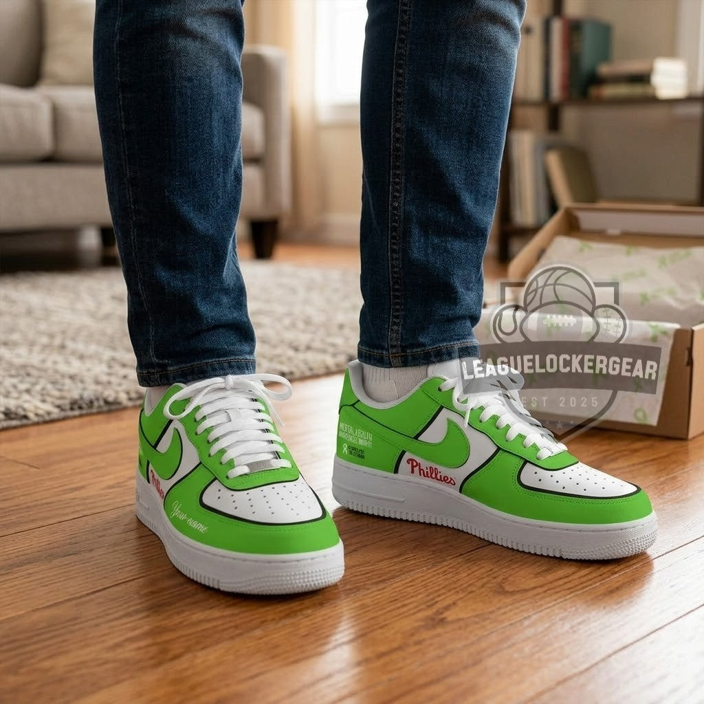 Philadelphia Phillies Mental Health Awareness Month Custom Sneakers
