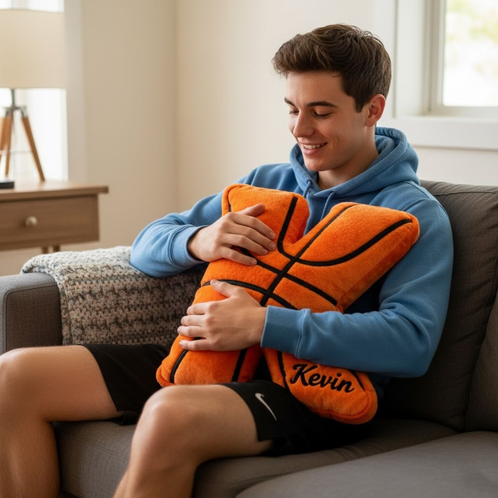 Personalized NBA Basketball Letter Pillow – Custom Name Initial Cushion Gift 2025