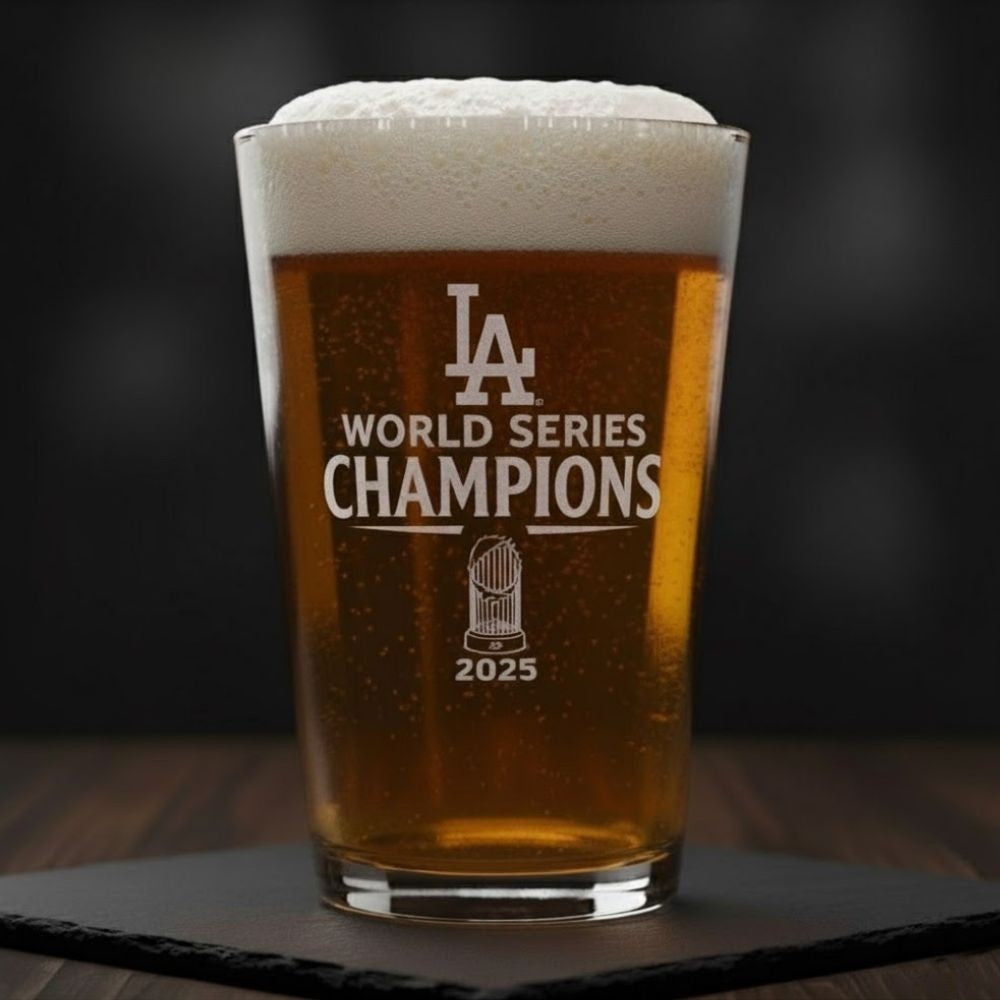 Los Angeles Dodgers 2025 World Series Champions Pint Glass – Official Collector’s Beer Glass