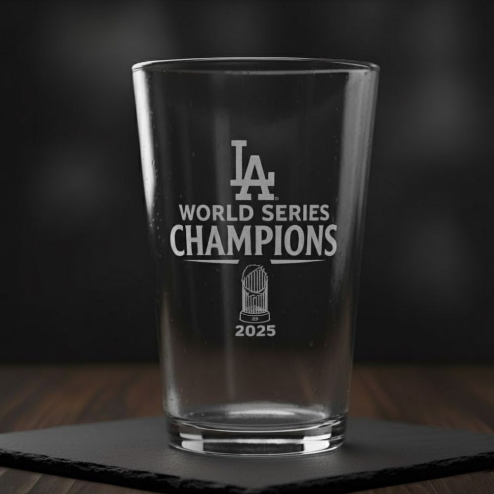 Los Angeles Dodgers 2025 World Series Champions Pint Glass – Official Collector’s Beer Glass