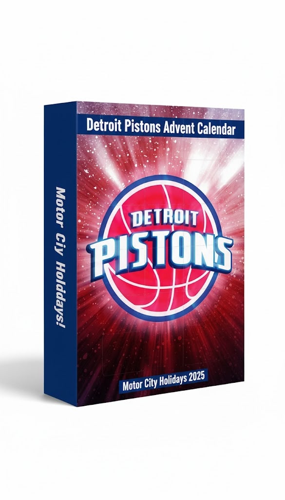 Detroit Pistons Advent Calendar 2025 – NBA Holiday Countdown Gift Set for Basketball Fans