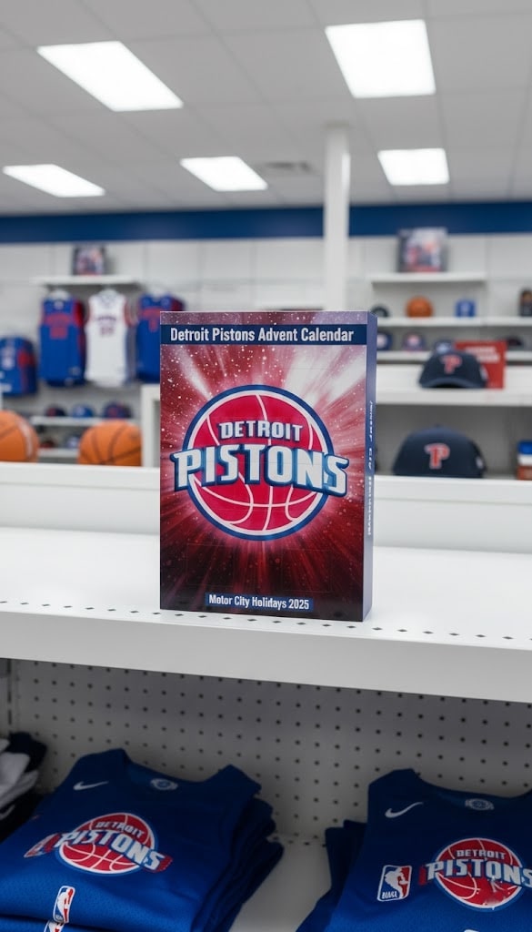 Detroit Pistons Advent Calendar 2025 – NBA Holiday Countdown Gift Set for Basketball Fans
