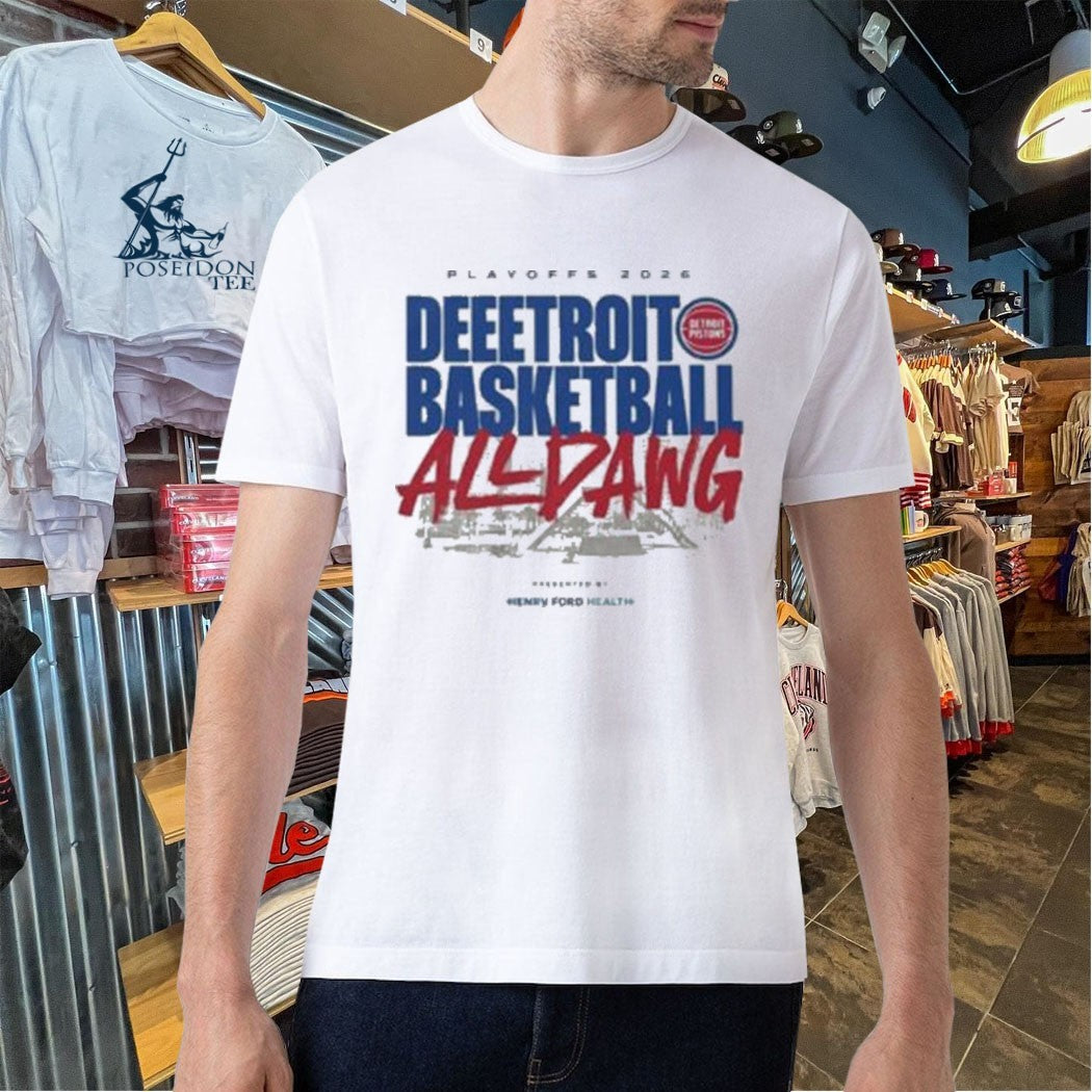 Playoffs 2026 Deeetroit Basketball All Dawg T-shirt