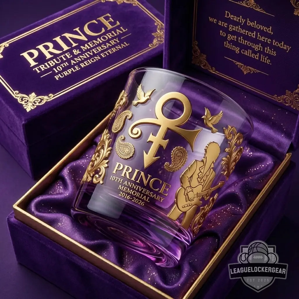 Prince 10th Anniversary Memorial Purple Whiskey Glass