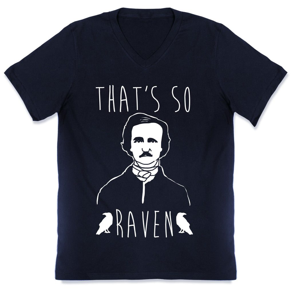 That's So Raven Parody White Print V-Neck
