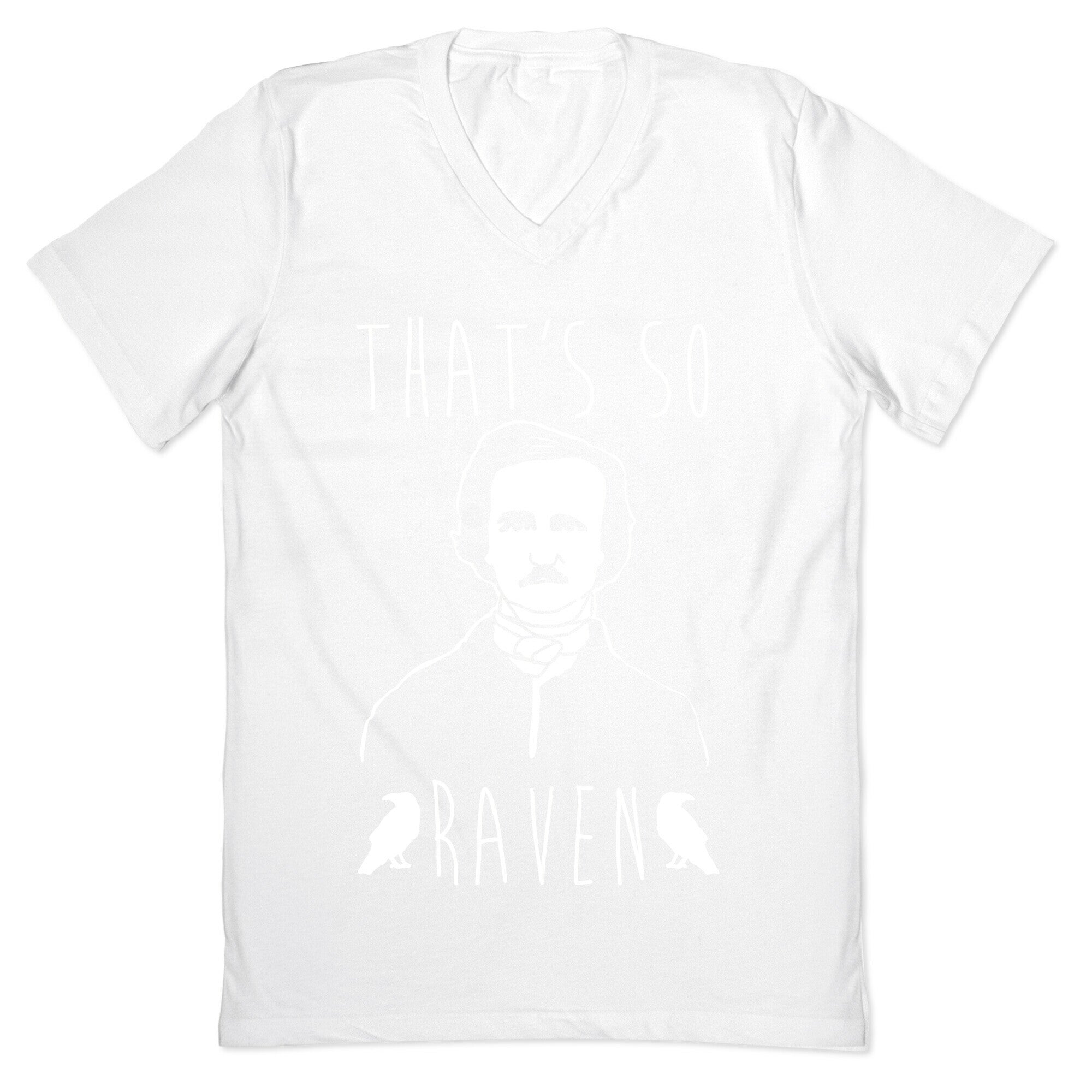That's So Raven Parody White Print V-Neck