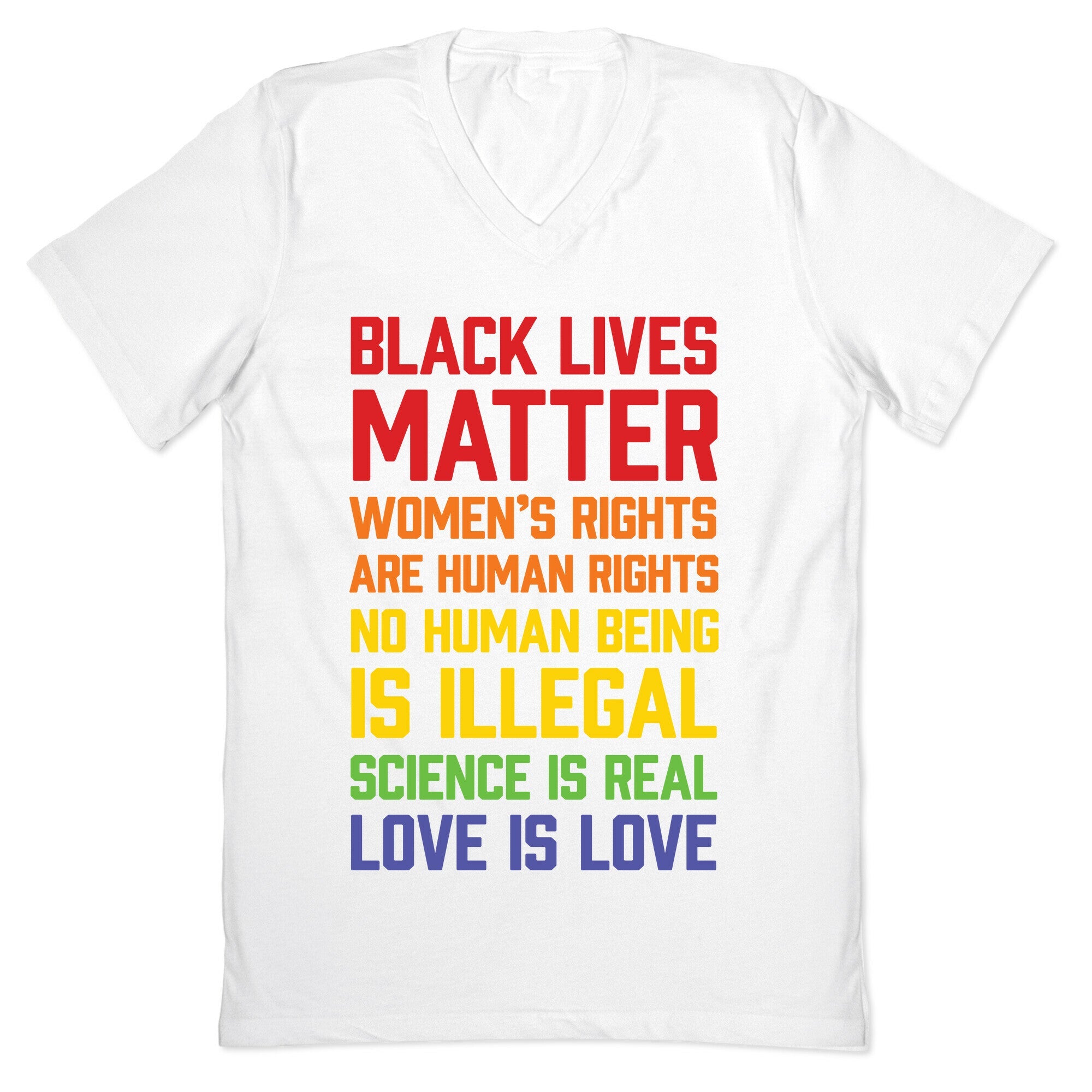 Black Lives Matter List V-Neck