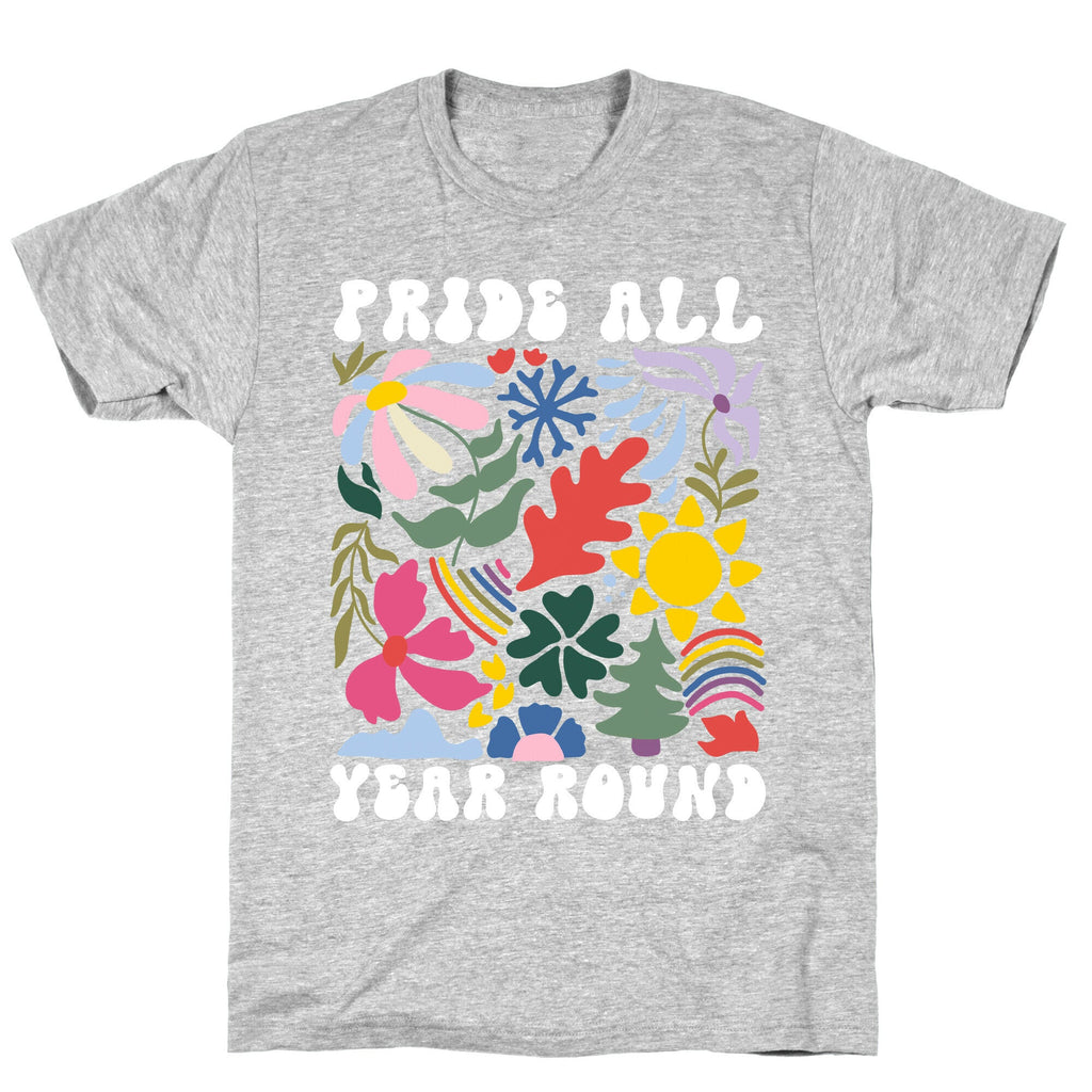 Pride All Year Round Abstract Florals T-Shirt