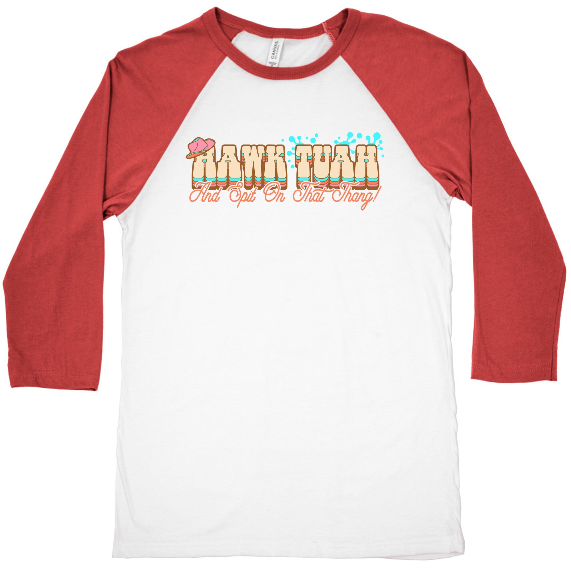 Hawk Tuah Spit On That Thang Baseball Tee