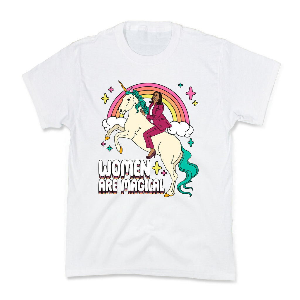 Women are Magical Kamala Harris Unicorn Kids Tee