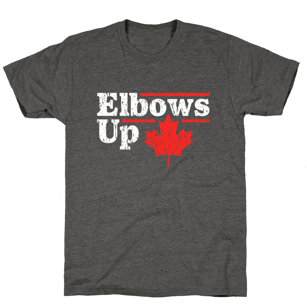Elbows Up Canada Leaf Unisex Triblend Tee