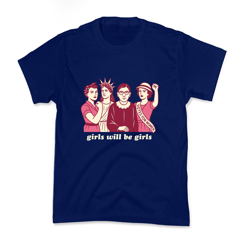 Girls Will Be Girls Fourth of July Kids Tee