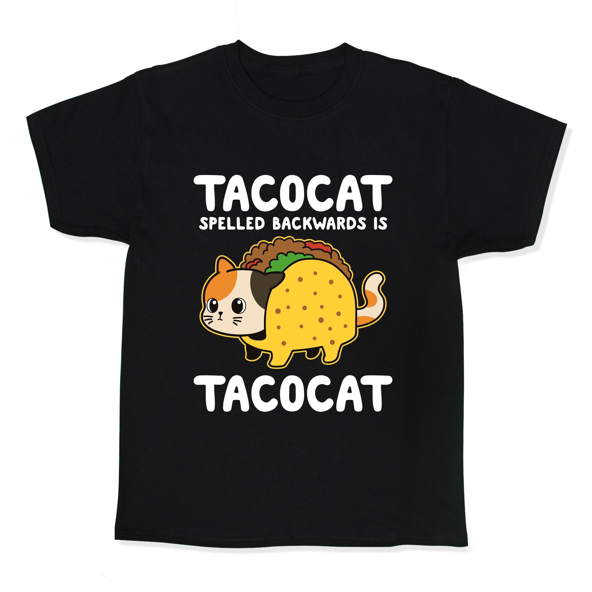 Tacocat Spelled Backwards Kids Tee