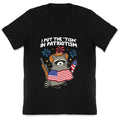 Tism In Patriotism Racoon V-Neck
