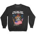 Tism In Patriotism Racoon Crewneck Sweatshirt