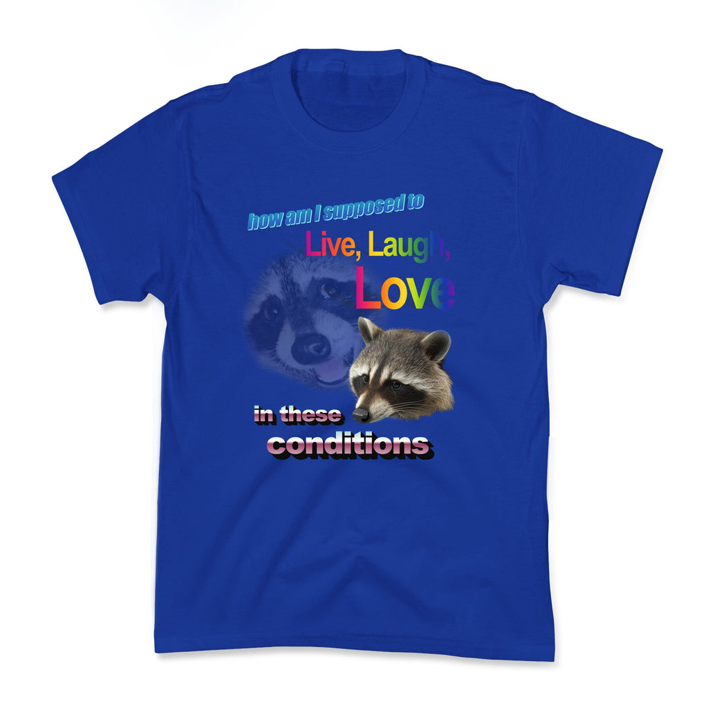 Live Laugh Love Raccoon Kids Tee