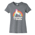 Protect The Dolls Unicorn Womens Cotton Tee