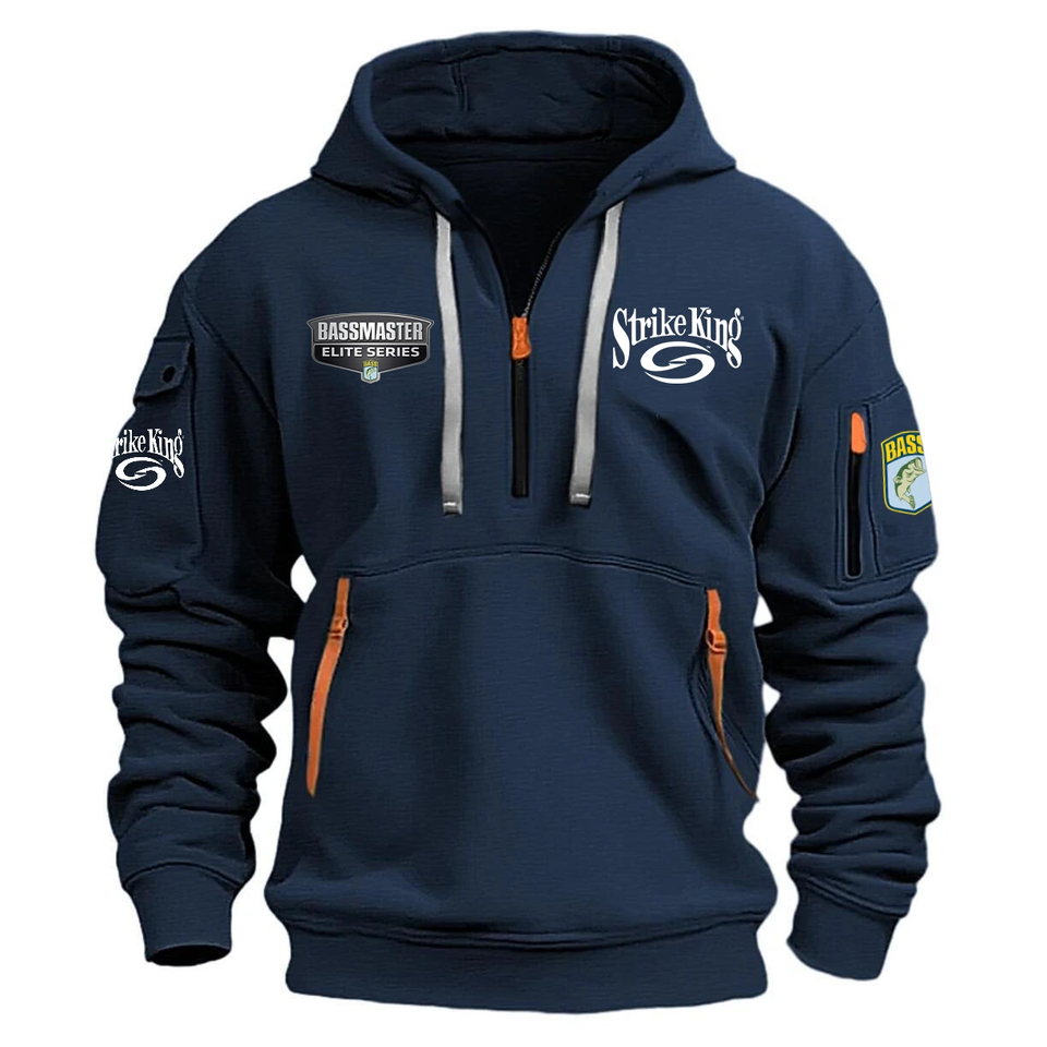 Strike King Hoodie Half Zipper, Quarter Zip Hoodie Bassmaster Elite Tournament