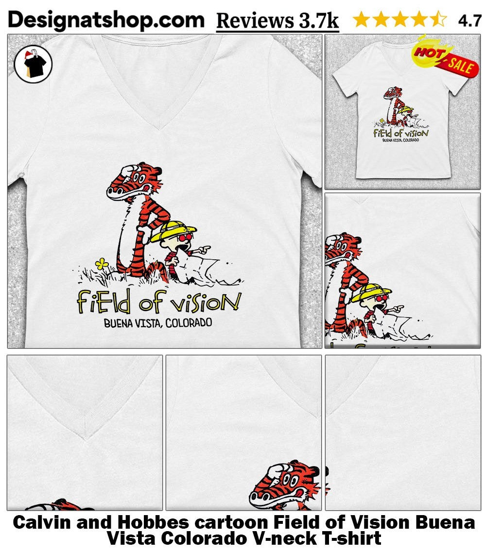 Calvin and Hobbes cartoon Field of Vision Buena Vista Colorado shirt