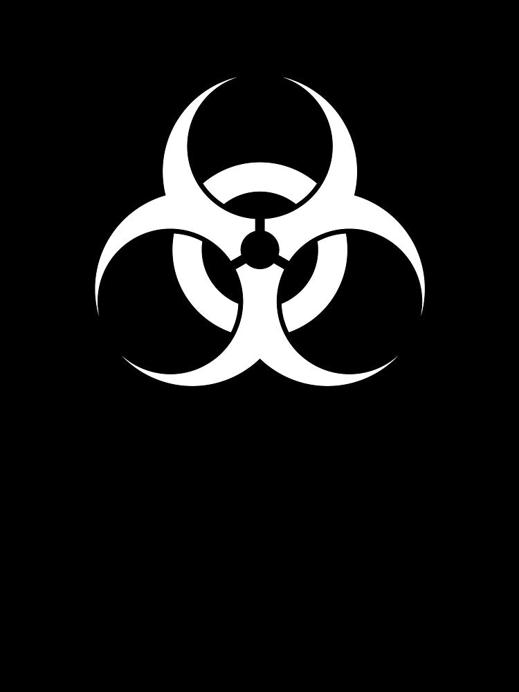 White Biohazard Sign by sciencenotes