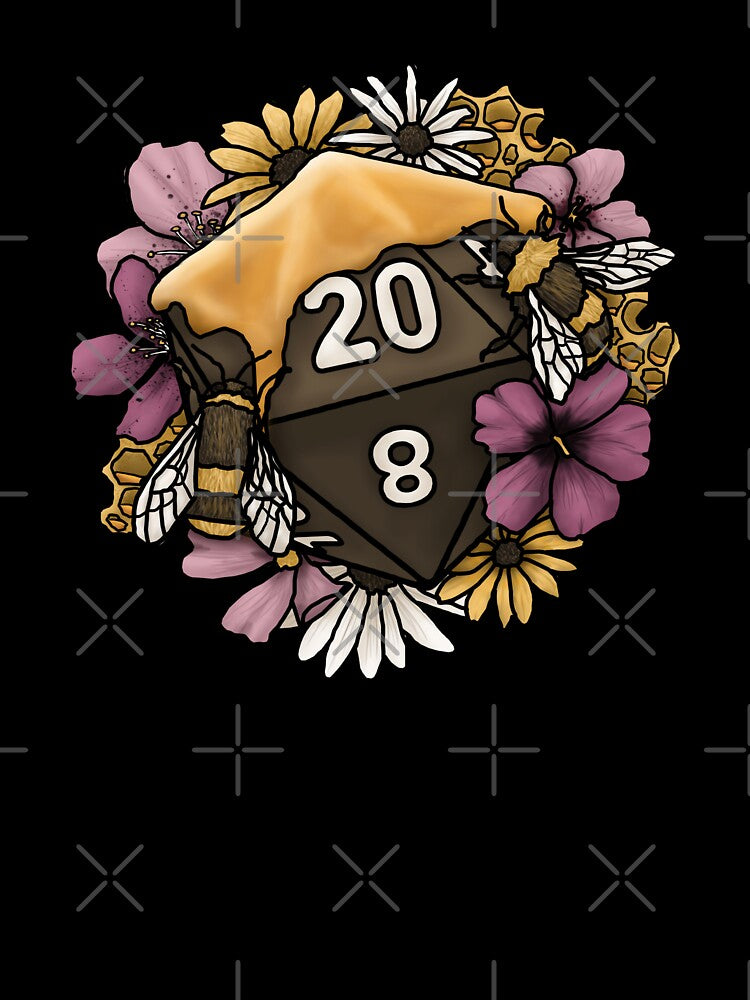 Honeycomb D20 Tabletop RPG Gaming Dice by Cassidy June Art