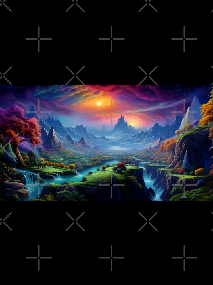 Fantasy Landscape - Double Sunrise Valley by Fantasy Masterpiece