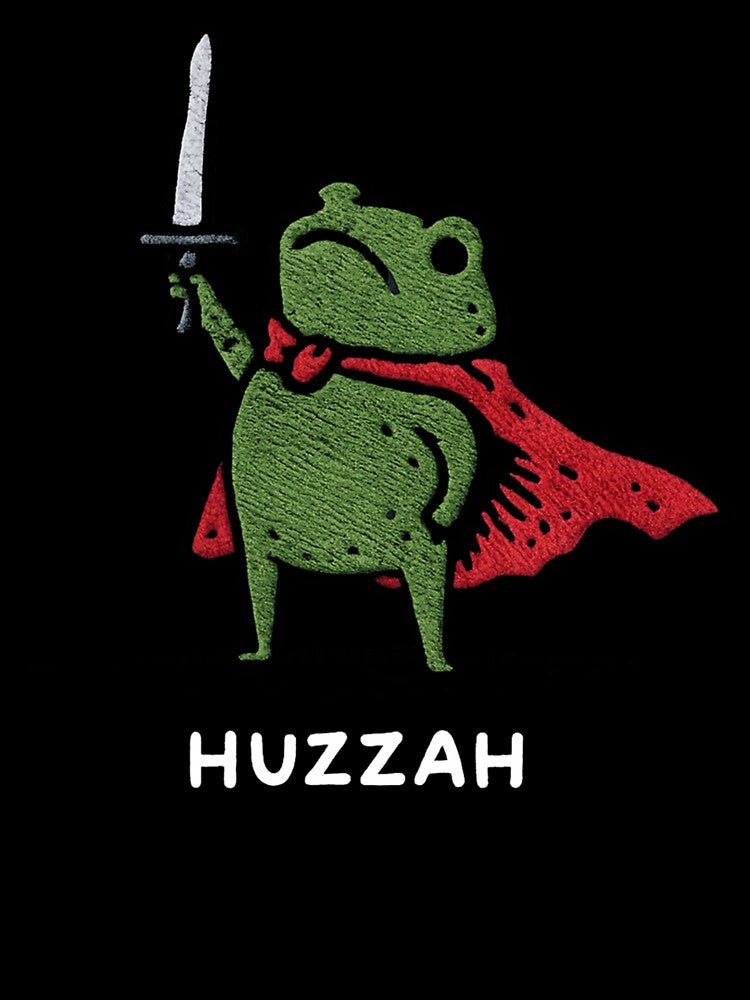 Huzzah Frog Knight Funny Sword Meme Quote by laszlosaobere