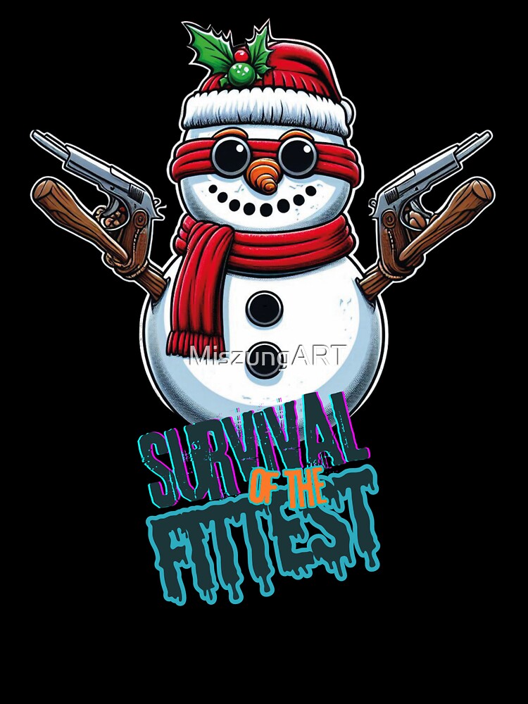 Zombie Snowman Survival Christmas Collection - Unique Holiday Apparel & Gifts by MiszungART