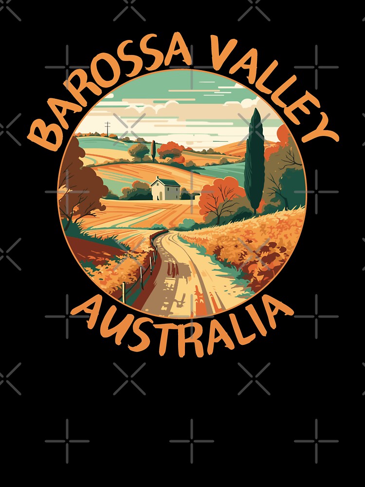Barossa Valley in South Australia Retro Art Travel Emblem by MaateoDesign
