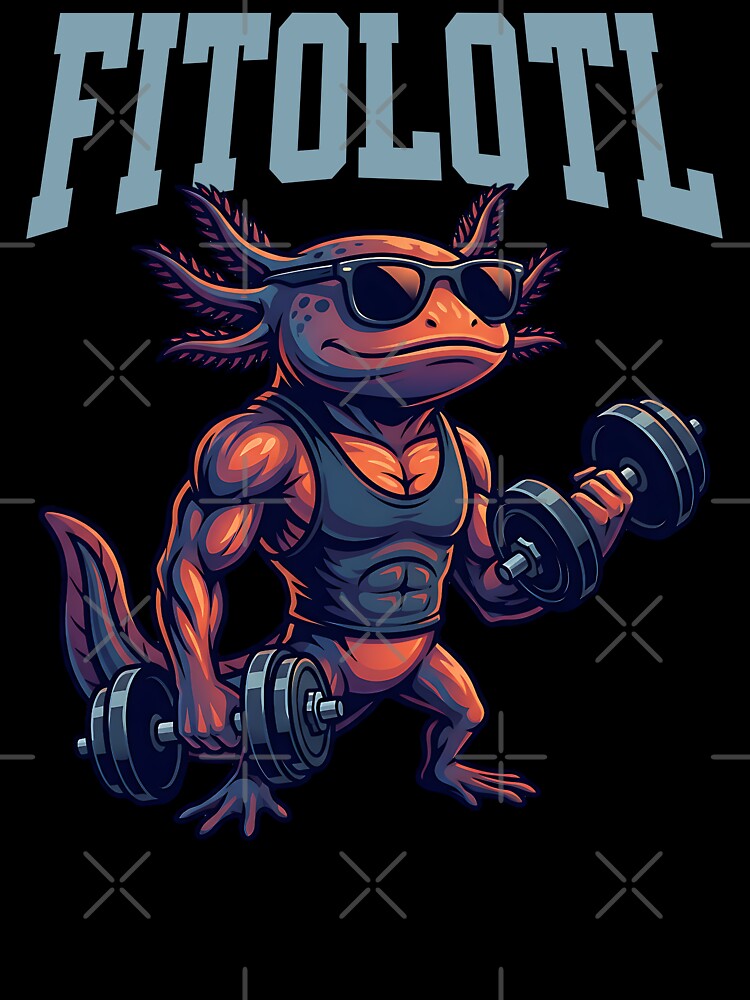 Fitolotl cool axolotl fitness design by ReneMM