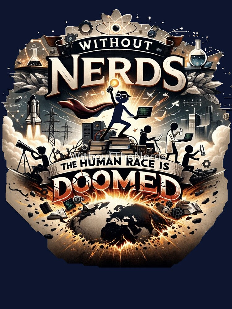 Without Nerds the Human Race Is Doomed Color Graphic by WithoutTheNerds