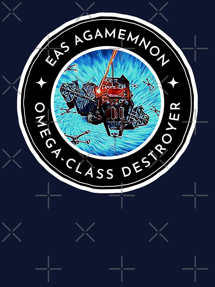 EAS Agamemnon - Omega-Class Destroyer - White - Sci-Fi - B5 by Fenay Designs