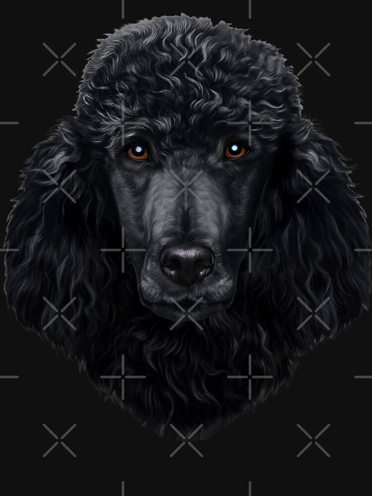Black Poodle Dog Face by Fox-Republic