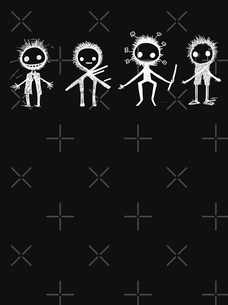 Cute and Deadly Minimalist Stick People by RudeKittenDesigns by rudekitten