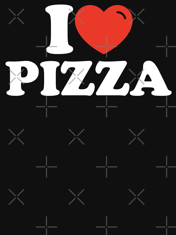 I Love Pizza - Bold Heart Pizza Lovers Typography by Shape Snip Studio