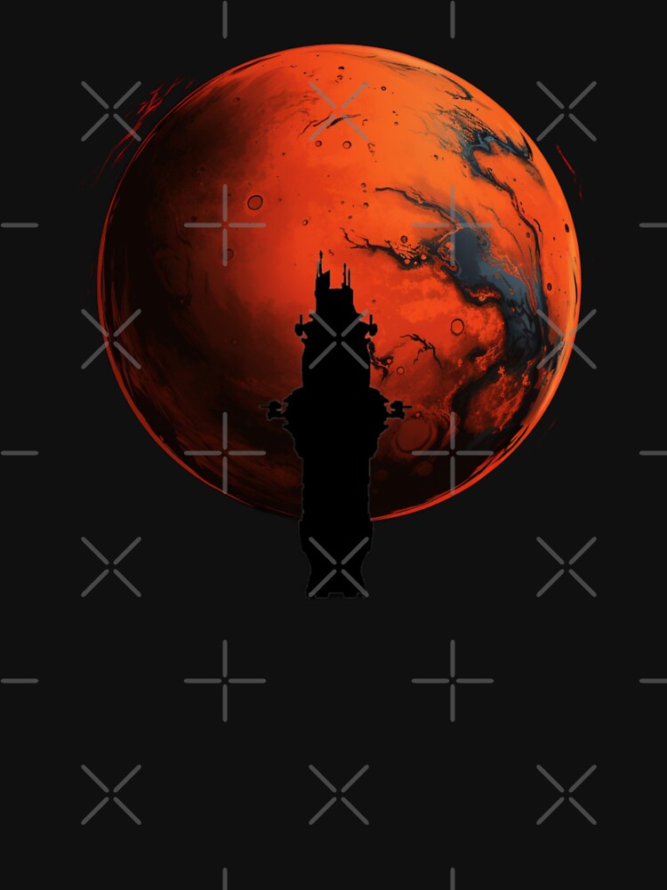 Roci flying over Mars - Sci-fi by Fenay Designs
