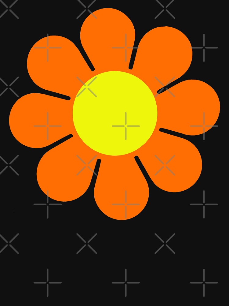 Orange Yellow Hippy Flower Power Daisy by hilda74