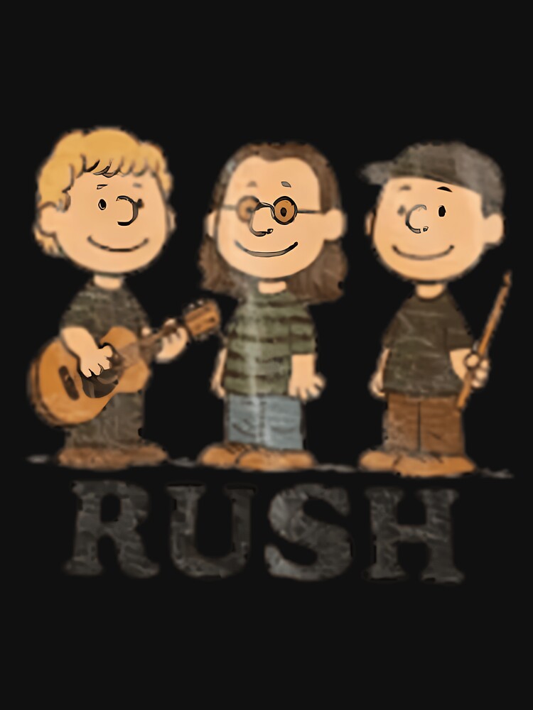 Rush Band Peanuts Style Baby Tee Vintage Rock Band Tee Cartoon Rush Fan Girl by GERARDCARDENAS