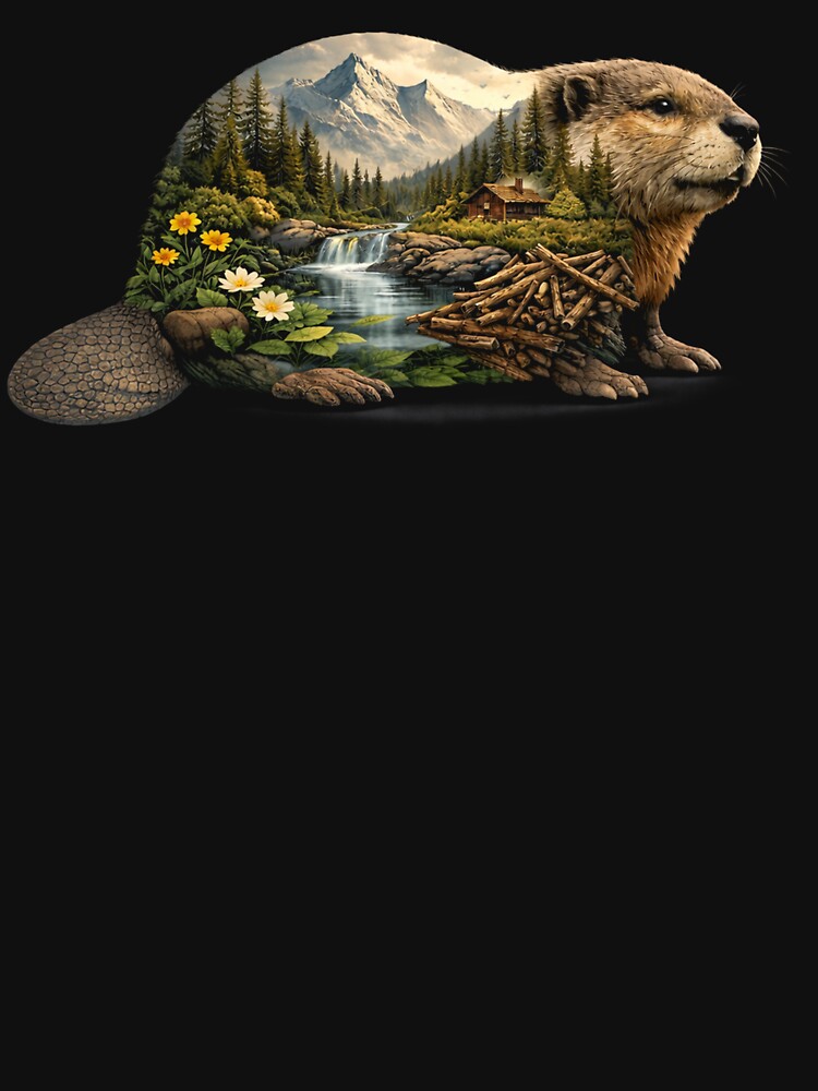 beaver Plants Nature Wild Boho Flowers by Kladhadredo