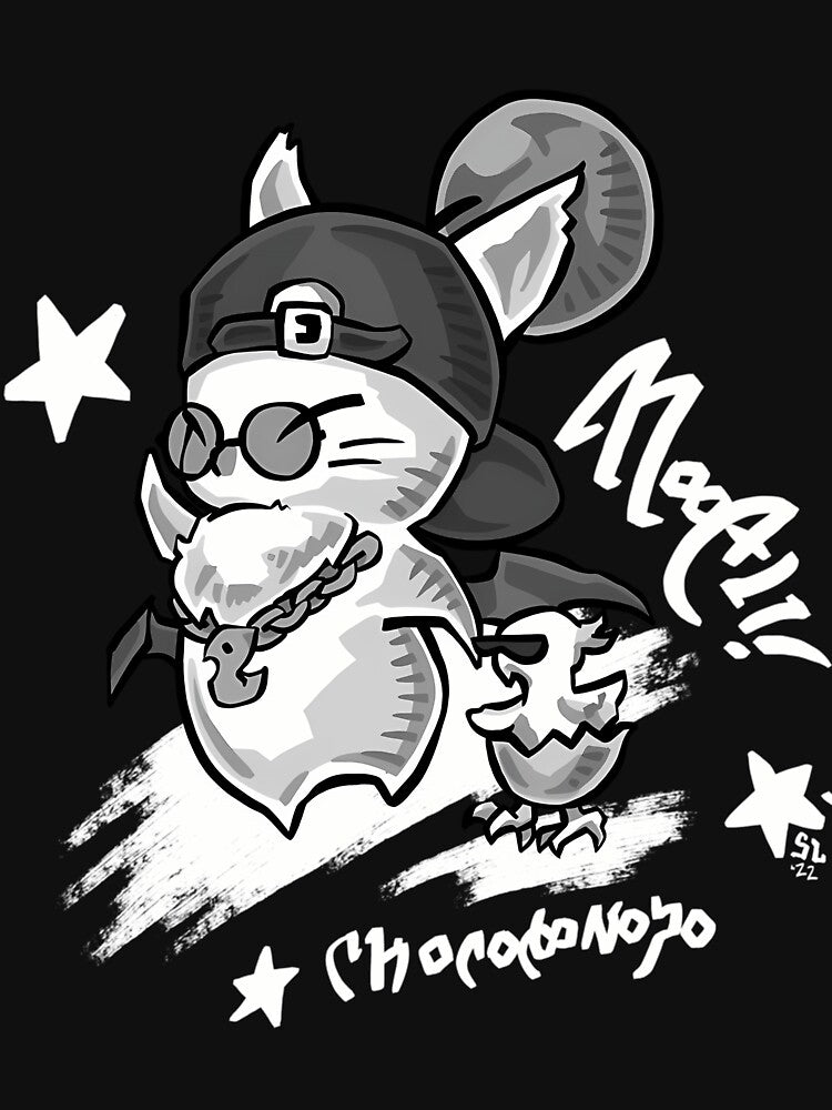 Street Attire - Moogle  Chocobo Chick - Based On The In Game Item For Final Fantasy 14 Online In Graffiti Style by epemasimjon1