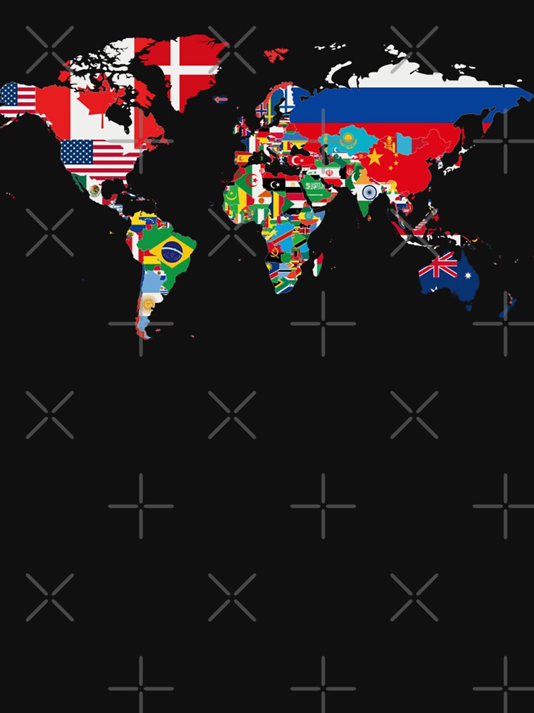 International World Flags Funny Flags World Map by KimberlyOppen