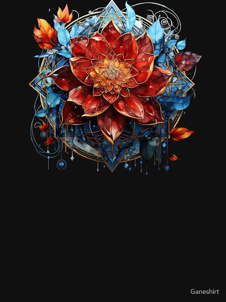 Lotus flower red-orange by Ganeshirt