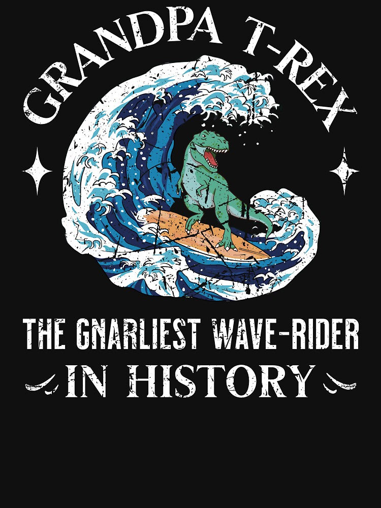 Surfing Grandpa T-Rex the Gnarliest Wave-Rider in History by Betsytiptoe