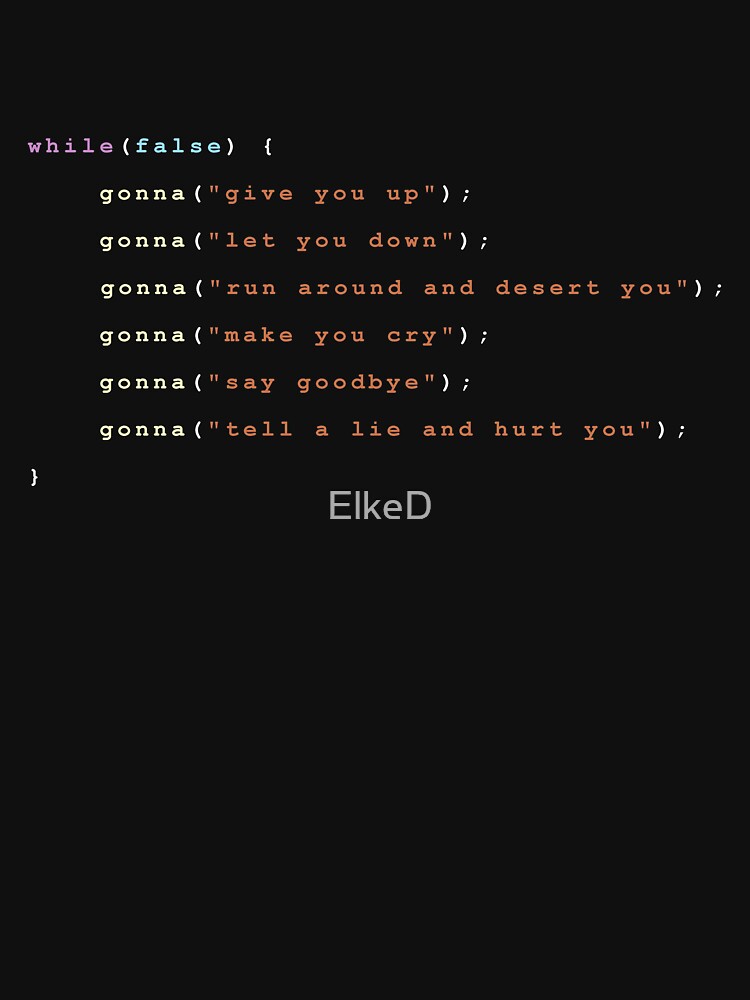 Never Gonna Give You Up Full Chorus Color by ElkeD